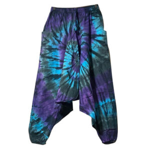 Bluish mix colorful tie dye yoga trouser