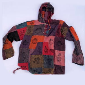 Mucitoclor hippie patchwork cotton hoodie