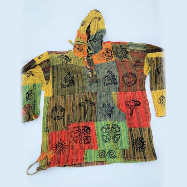 Mucitoclor hippie patchwork cotton hoodie