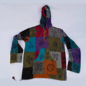 Mucitoclor hippie patchwork cotton hoodie