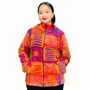 Patchwork Hippie Cotton Jacket with Hand Embroidery