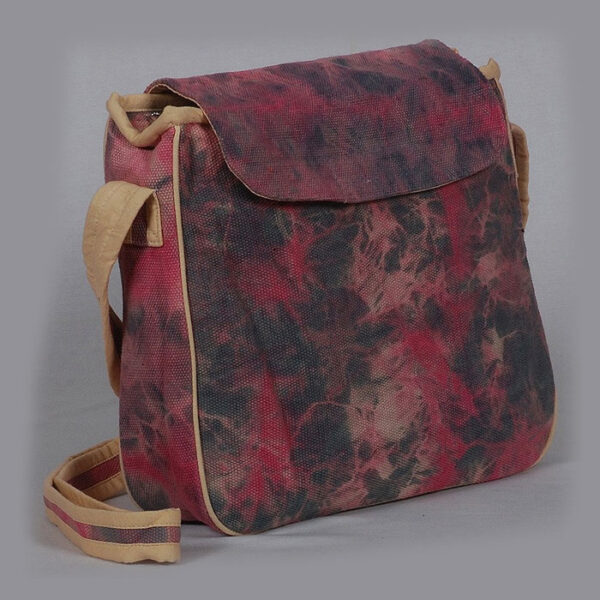 Heavy cotton tie dye hippie side bag