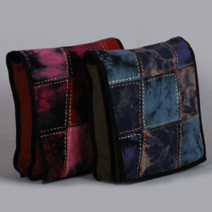 Multi tie dye patched bohemian cross body bag