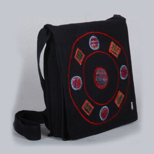 Made in Nepal black shoulder bag