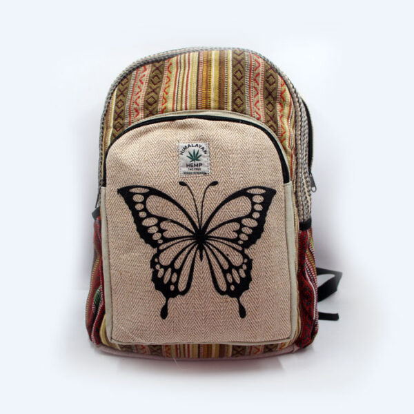 Artisanal Butterfly Printed Gheri Student Bag