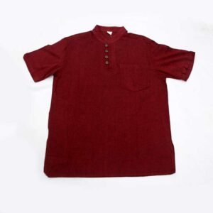 Ecofriendly Cotton Maroon Half Sleeve T-shirt