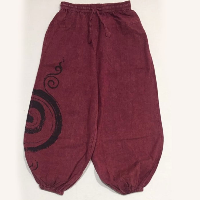 Fine cotton cozy maroon yoga harem pant