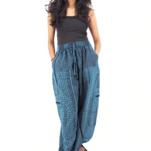 Block prints added ladies cotton pant