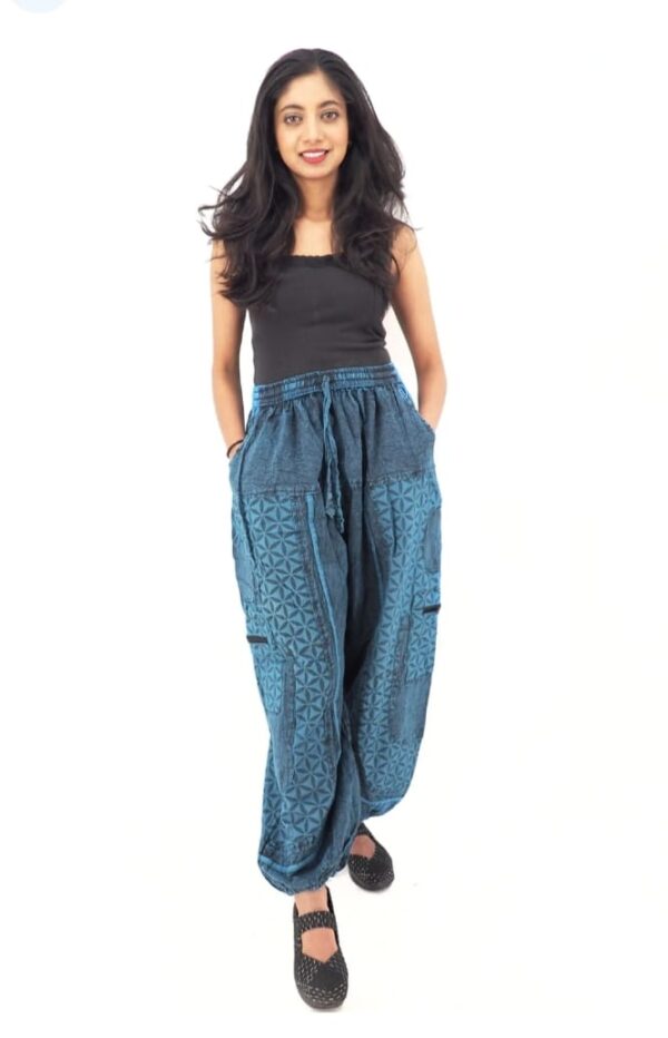 Block prints added ladies cotton pant