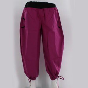 Maroon Tone Elastic Waist Added Cotton Pant