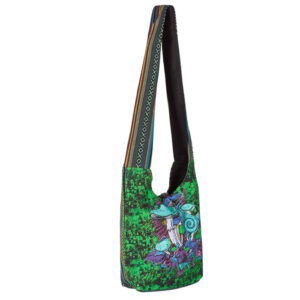 Multiple digital prints added outdoor shoulder bag