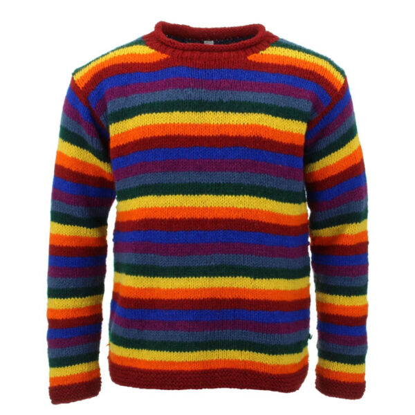 Different Color Mixed Woolen Sweater