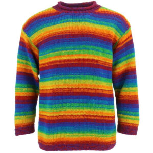 Ethnic Handmade Rainbow Wool Sweater