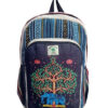 Bohemian Cozy Artisanal Tree Printed Hemp Backpack