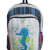 Vegan Handmade Hemp Bag with Sea Horse Embroidery