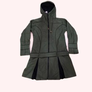 Long Hippie Cotton Winter Jacket For Woman