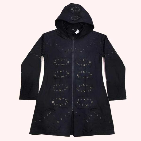 Long Hippie Cotton Winter Jacket For Woman