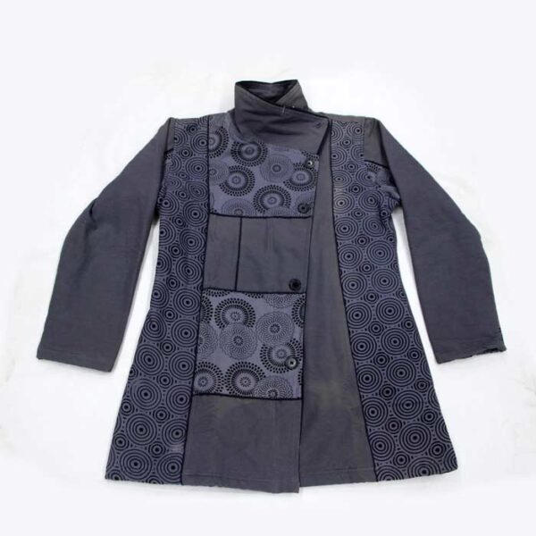 Long Hippie Cotton Winter Jacket For Woman