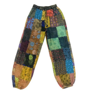 Hand Printed Hippie Cotton Patchwork Trouser