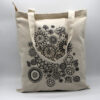 White Tone Hippie Mandala Printed Tote Side Bag