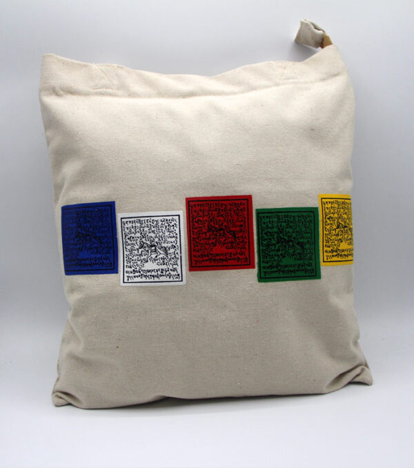 Prayer Flag Stitched Sustainable Cotton Market Bag