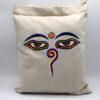 Hippie Vegan Cotton Side Bag with Buddha eyes print
