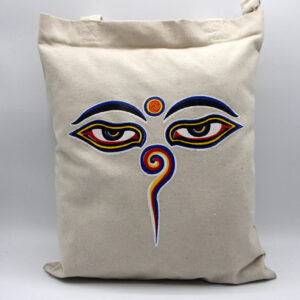 Hippie Vegan Cotton Side Bag with Buddha eyes print