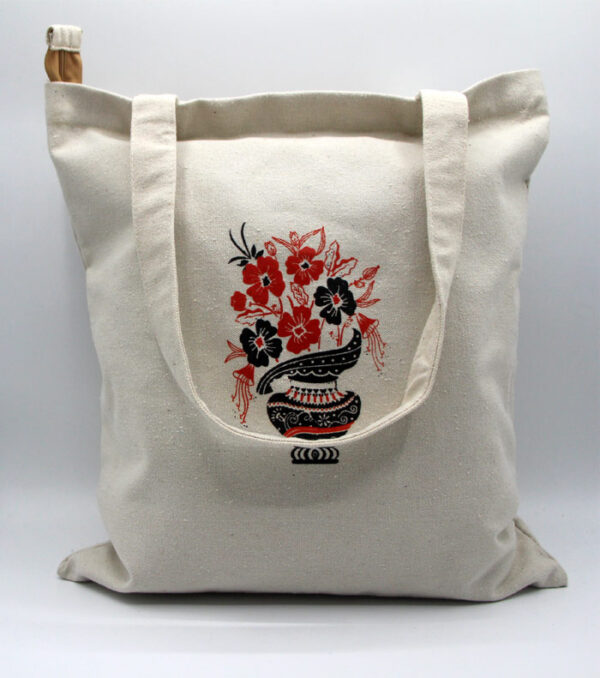Flowerpot Printed Beautiful Cotton Tote Bag