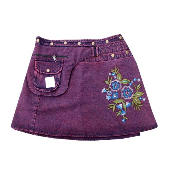 Himalayan Hippie Wrap Boho Vintage Mini Short Skirt