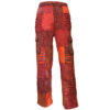 Red Tone Handmade Cotton Patch Pant