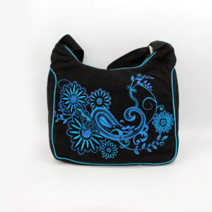 Floral Hobo Crossbody Cotton Side Bag
