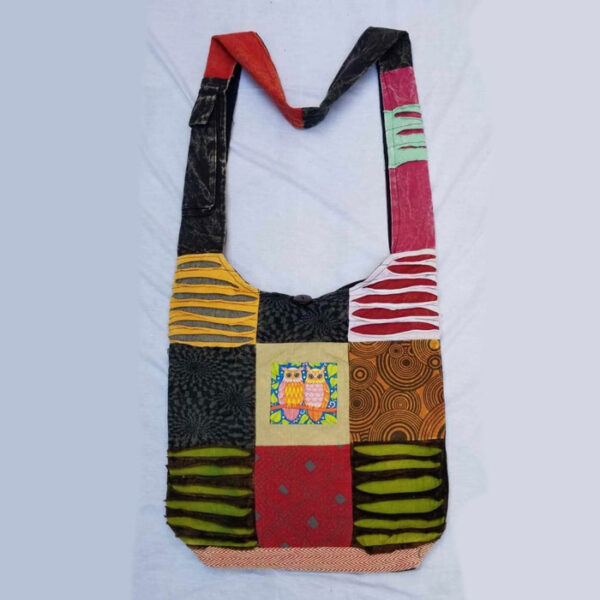 Fwosi Handmade Razor Cut Cotton Shoulder Bag