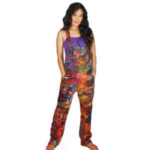 Flexible Hippie Tie Dye Design Dungaree