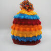 Rainbow Fleeced Knitted Bubble Wool Beanie