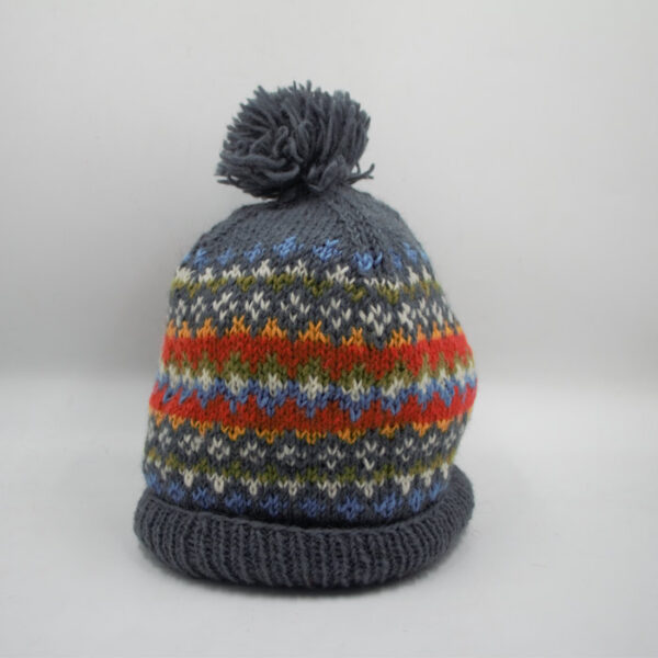 Hand Knitted Shady Multicolor Woolen Beanie