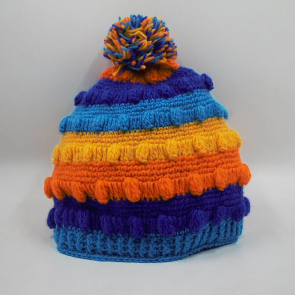 Luxury Hand Knitted Jazzy Woolen Beanie Hat