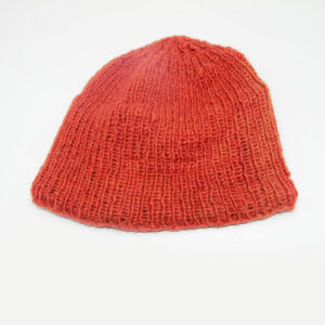 Plain Red Tone Fair Woolen Beanie Hat