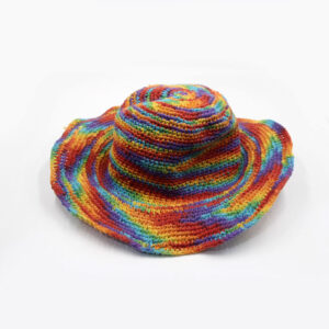 Tie Dye Rainbow Tone Hemp Summer Hat