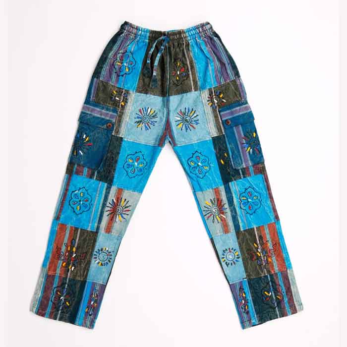 Folk Printed Patchwork Designed Cotton Jacket