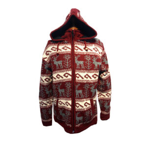 Floral Hippie Cardigan Woolen Jacket For Winter