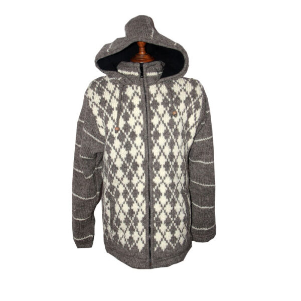 Double Knitted Thick Wool Winter Jacket