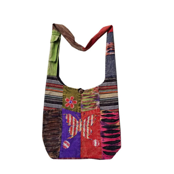 Rusty Butterfly Print Boho Shoulder Bag
