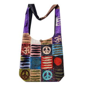 Religious Prints Added Patch Side Bag