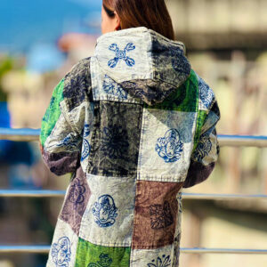 Hippie Patchwork Cotton Winter Jacket Fleece Lined