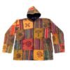 Red Tone Gheri and Cotton Patchwork Hippie Cotton Jacket