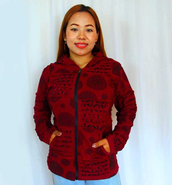 100% cotton jacket with hood