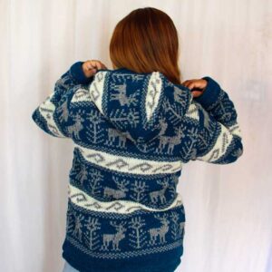 Colorful Hippie Double Knitted Wool Jacket