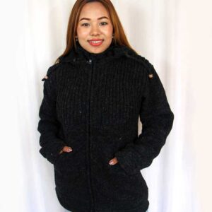 Warm Hippie Double Knitted Wool Jacket