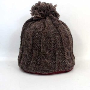 Chunky Knit Wool Beanie with Pom Pom