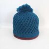 100% Wool Hand Knitted Rainbow Winter Beanie